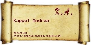 Kappel Andrea névjegykártya